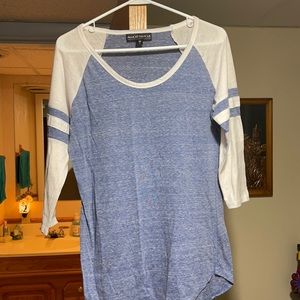 Blue & White Baseball Tee